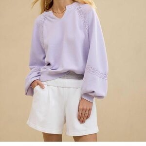 Aerie crochet sweatshirt